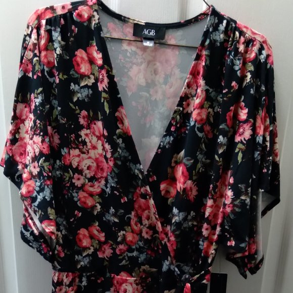 Black Floral Multicolored dress by AGB - Picture 1 of 2